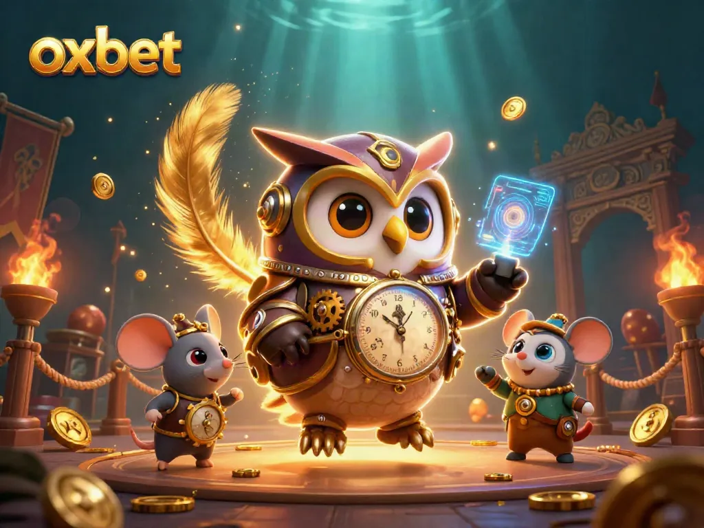 Experience thrilling gaming adventures with oxbet's vibrant 3D casino illustration.