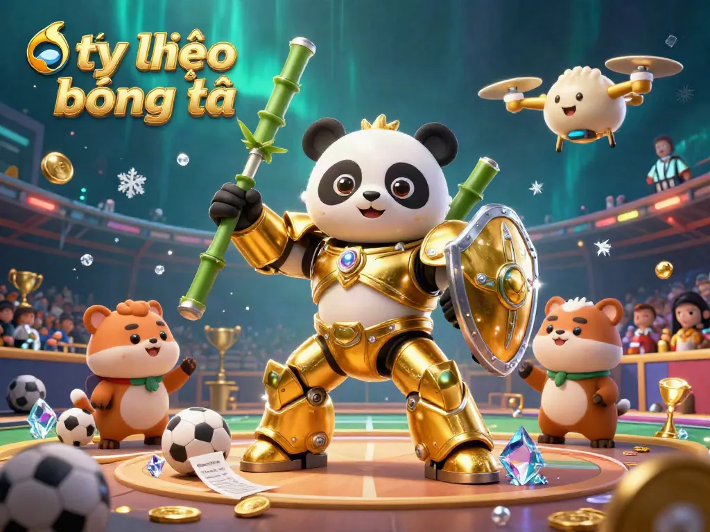 Engage in exciting tỷ lệ kèo bóng đá sports betting with a thrilling arena scene.